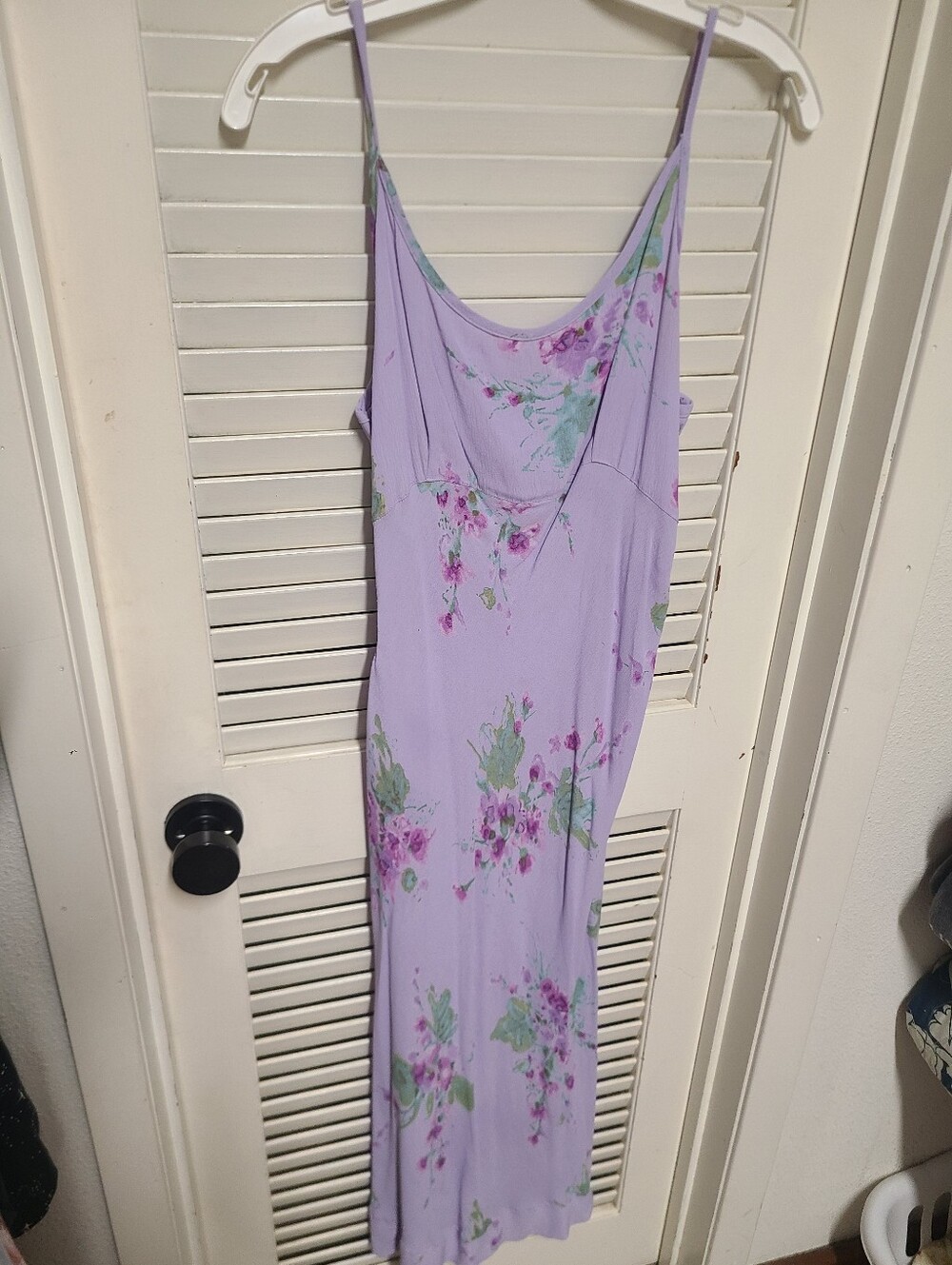 Loco Lindo Floral Lilac Lavendar Y2k 90s Slip Dress